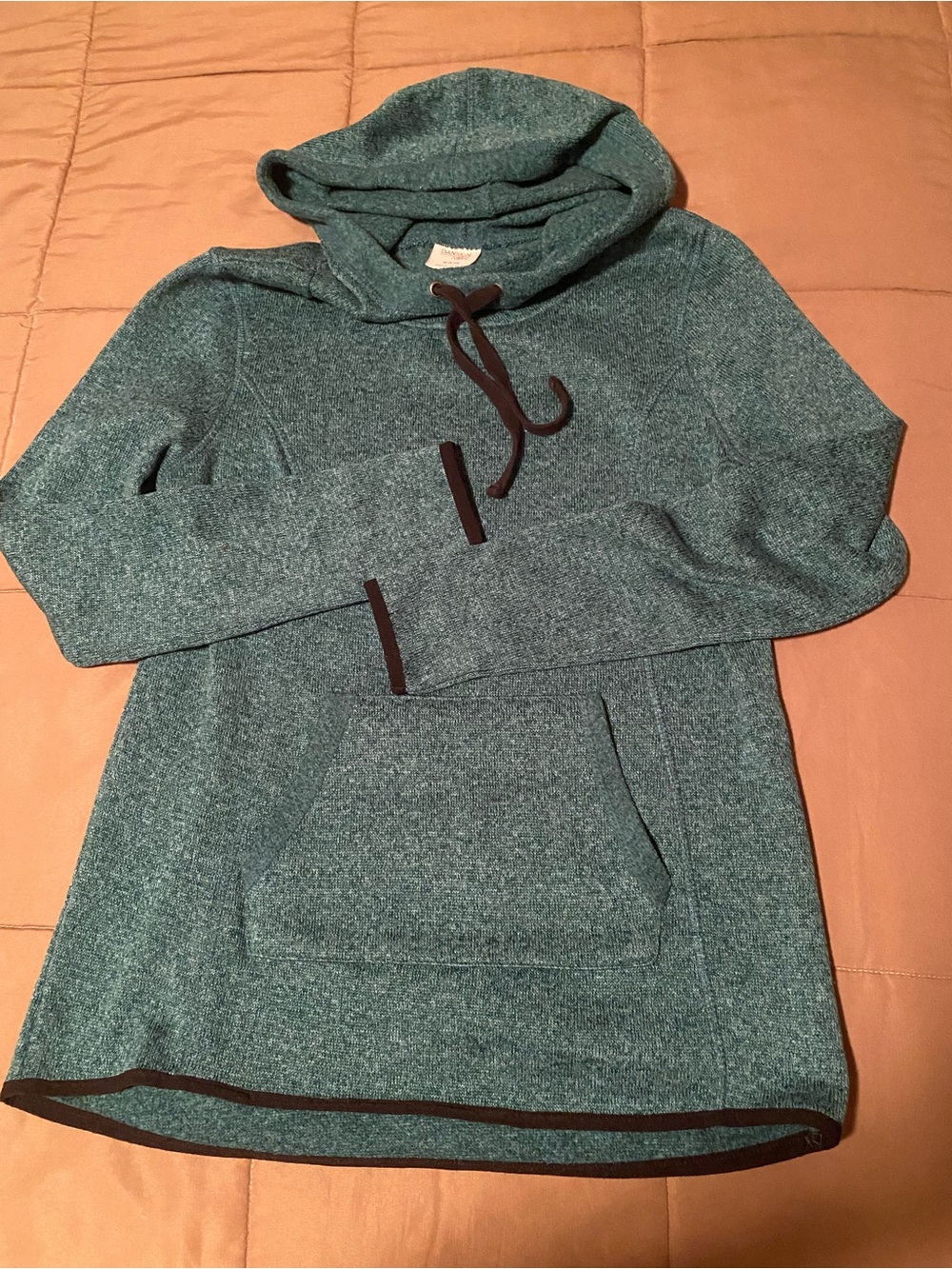 Cozy Danskin Hooded Pullover Sweater - Teal